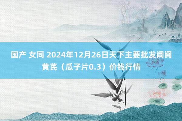 国产 女同 2024年12月26日天下主要批发阛阓黄芪（瓜子片0.3）价钱行情