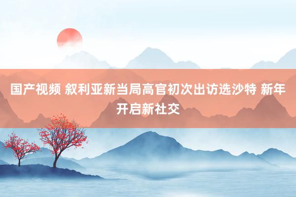 国产视频 叙利亚新当局高官初次出访选沙特 新年开启新社交