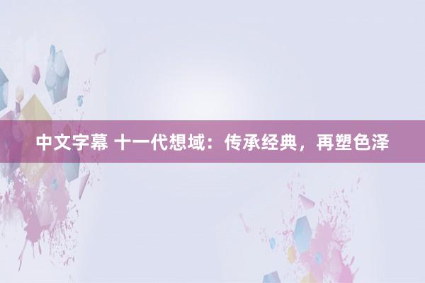 中文字幕 十一代想域：传承经典，再塑色泽