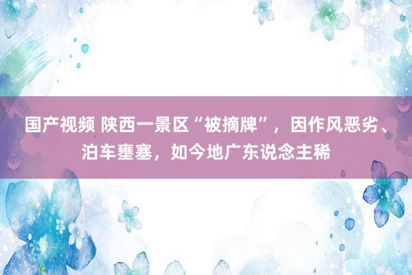 国产视频 陕西一景区“被摘牌”，因作风恶劣、泊车壅塞，如今地广东说念主稀