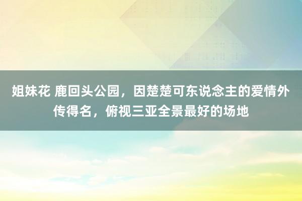 姐妹花 鹿回头公园，因楚楚可东说念主的爱情外传得名，俯视三亚全景最好的场地