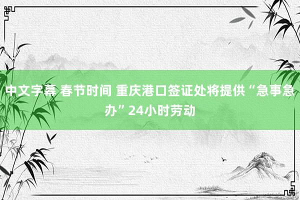 中文字幕 春节时间 重庆港口签证处将提供“急事急办”24小时劳动