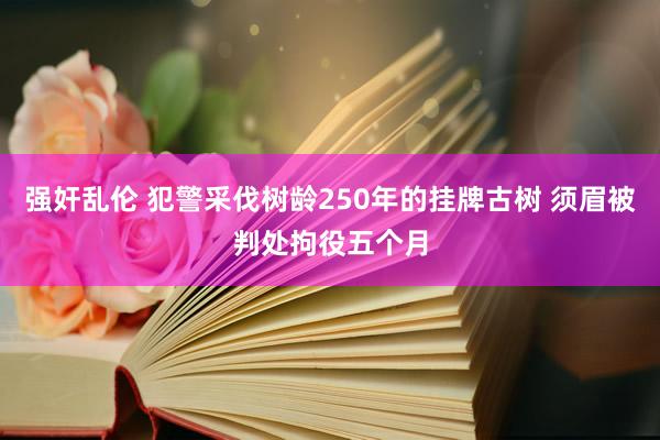 强奸乱伦 犯警采伐树龄250年的挂牌古树 须眉被判处拘役五个月
