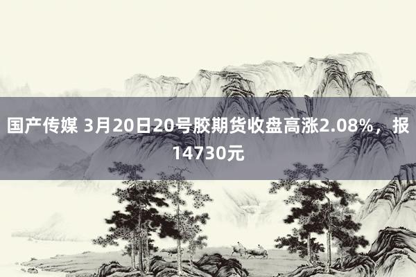 国产传媒 3月20日20号胶期货收盘高涨2.08%，报14730元