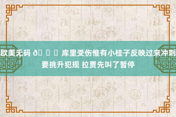 欧美无码 😌库里受伤惟有小桂子反映过来冲刺要挑升犯规 拉贾先叫了暂停
