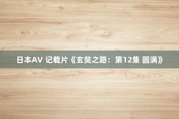 日本AV 记载片《玄奘之路：第12集 圆满》