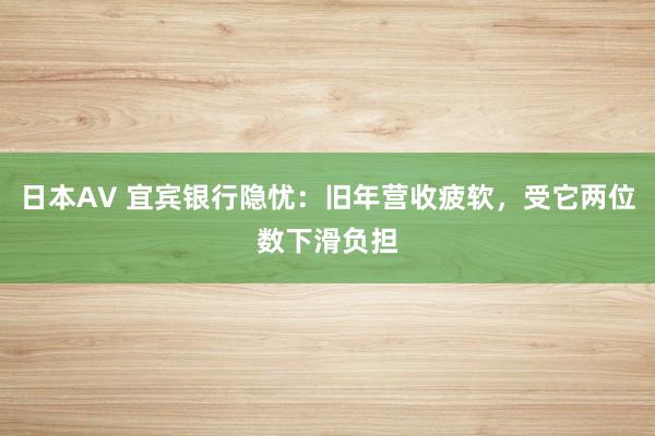 日本AV 宜宾银行隐忧：旧年营收疲软，受它两位数下滑负担