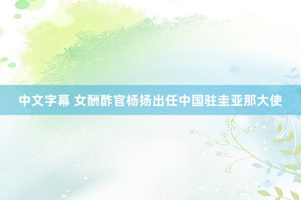 中文字幕 女酬酢官杨扬出任中国驻圭亚那大使