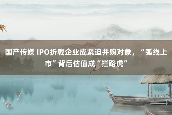 国产传媒 IPO折戟企业成紧迫并购对象，“弧线上市”背后估值成“拦路虎”