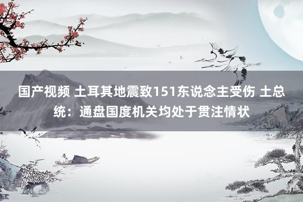 国产视频 土耳其地震致151东说念主受伤 土总统：通盘国度机关均处于贯注情状